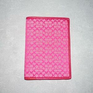 Authentic Vintage Pink Coach Passport Holder/Cover